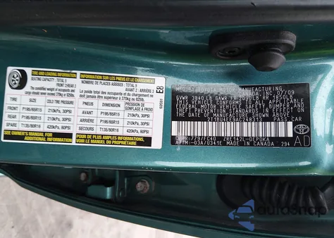 2010 Toyota Corolla Le z USA, uszkodzony, nr VIN 2T1BU4EE9AC248313